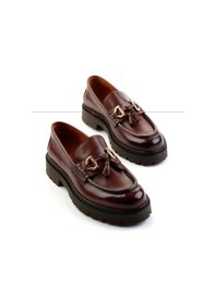 Resim Bambi Kızıl Kahve Leather Erkek Loafer Ayakkabı E01901494141 Kızıl Kahve 