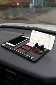 Resim AboutThePerfect Siyah Araç İçi Kaydırmaz Pad ve Telefon Tutucu Organizatör 