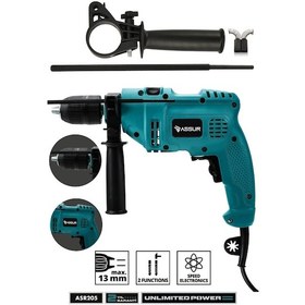 Resim Assur ASR205 500W 13MM Elektrikli Matkap Mavi 