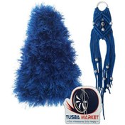 Resim Uzun Tüylü Mavi Peluş Oto Vites Körüğü Püskülü /Oto Egsoz Püskülü 