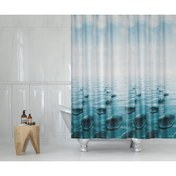 Resim Zethome Banyo Perdesi 1x120x200 Tek Kanat Duş Perdesi Halka Hediyeli 5075 