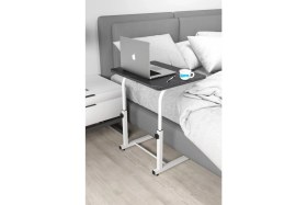 Resim Depolife Yükseklik Ayarlı Laptop Sehpası Kahvaltı Ders Çalışma Bilgisayar Ofis Yemek Çocuk Masası Metal Ayak 