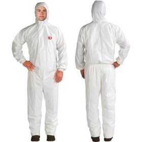 Resim 8M Tek Kullanımlık Lamine Fermuarlı Koruyucu Tulum 55 - 60 G Beyaz 