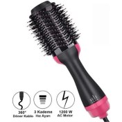Resim Zero Land Ds-Derin Saç Şekillendirici ve Saç Düzleştirici Fön Tarağı Tarak Fırça 1200W Saç Kurutma 