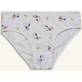 Resim DeFacto Snoopy Baskılı Penye 3'lü Slip Külot Kız Çocuk H0183A826SP 