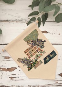 Resim Ofis Duvar Dekoru, Pinterest Oda Dekoru, Sanat Serisi, Kanvas Flama Askılı Duvar Örtüsü NO:434 - Renkli - 2 / 30 x 40 