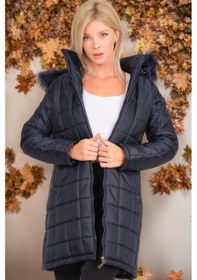 Resim Z6653 Dewberry Bayan Kaban-düz Lacivert-düz Lacivert 