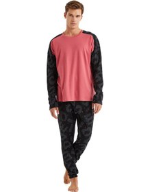 Resim Erkek Pijama Takımı 40599 - Kırmızı Kırmızı 
