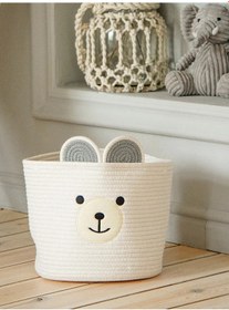 Resim Sl Home Örgü Oyuncak Sepeti 29x29x26 Cm 247208877 Beyaz 