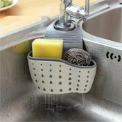 Resim OLOEY Ayarlanabilir Silikon Lavabo Sepeti - Süngerler & Malzemeler için Çok Fonksiyonlu Mutfak Düzenleyici, Pil Gerektirmez 