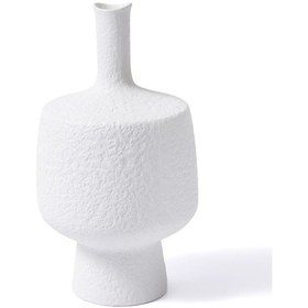 Resim The Mia Licia Seramik Vazo Beyaz 18x18x37 Cm 