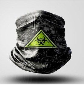 Resim Danger Motorcu Bandana Maske Outdoor Boyunluk Unisex Siyah 