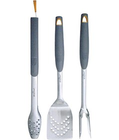 Resim 3 Parça Mangal Seti Maşa Çatal Spatula 