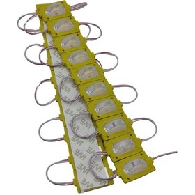 Resim 20 Adet 12 Volt 1.2 Watt Dar Açılı Tek Lensli Amber Sarı Led Modül Ip65 