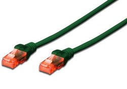Resim DK-1617-030/G Digitus Patch Kablo, U-UTP, CAT. 6, 3 metre, AWG 26/7, Cu, LSZH, yeşil renk 