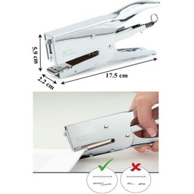 Resim Pens Zımba Makinesi 24/6 1 Adet Norex Pens Tipi Çelik Büyük Zımba Makinası 30 35 Sayfa Ofis Büro Okul Öğrenci Büyük Boy 