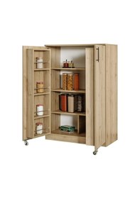 Resim Kiler, Blesk 2 Kapaklı Küçük Erzak Kiler Mutfak Dolabı Ceviz A 