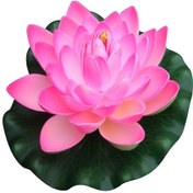Resim Konesam Pembe 18cm Gerçekçi Nilüfer Çiçeği, Akvaryum Ve Havuz Dekorasyonu İçin Yüzen Yapay Çiçek 