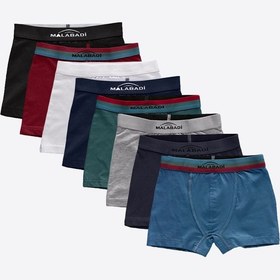 Resim Malabadi Erkek Çocuk Karışık Renk 8 Li Paket Pamuk Elastan Boxer 208 Renkli 