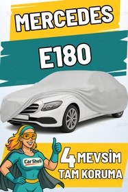 Resim Car Shell Mercedes E180 Uyumlu Araba Brandası Su ve Güneş Geçirmez Çizilmez Miflonlu Örtü Oto Örtü 