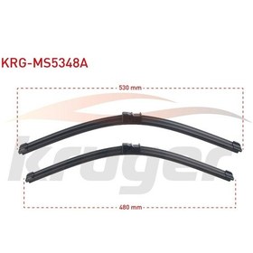 Resim Arac Bazlı Sılecek Setı 530-480mm Vw Golf Iv / Polo 9n / Mazda 3 Bk 6q1955425 6q1955425a 