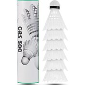 Resim 6 Adet Badminton Topu Semi-pro Dengeli Hız Başlangıç Kutulu Mantar Kafa Deluxe Top Seti Beyaz 620 