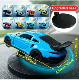 Resim Willowhaven Kırmızı Metal Gösterge Paneli Dekoru - 8 Spor Araç Stili, Dönen Tasarım, Kaymaz Taban 