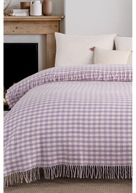 Resim Battaniye Çift Kişilik Akrilik Pamuklu Honey Lila Lila 