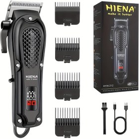 Resim HIENA Erkek Bakım Seti: Şarj Edilebilir Saç Kesme Makinesi, Sakal Düzeltici & Burun Tüyü Seti LCD Ekranlı - USB Şarj, 1500mAh Pil, Taraklar Dahil - İdeal Babalar Günü Hediyesi 