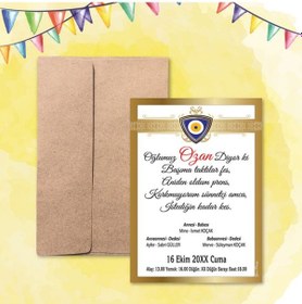 Resim Yarendavetiyeotuz9 Yaren Davetiye Sünnet Davetiyesi Kraft Zarflı 100 Adet (526669592)-Değer 1-Değer 2 