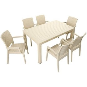 Resim Luna Elit Rattan 90x150 Elit Koltuk Masa Takımı Çölbeji Çöl beji 