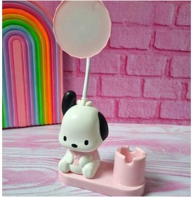 Resim Menuzer Sevimli Karakterler Kalemlikli Kalemtıraşlı Led Işıklı Çocuk Gece ve Masa Lambası 