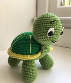 Resim Amigurumi Oyuncak Kaplumbağa Tospik 15 CM 