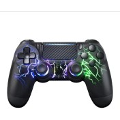 Resim Cosmostech Kablosuz Ps4 Gamepad – Ps4/pc Uyumlu | Bluetooth Joystick, Dokunmatik Rgb Işıklı Panel, Çift Titreşim, 3.5mm Ses Çıkışı – Siyah Spider Desen 