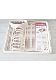 Resim Moonstar Hareketli Tabaklık Bulaşık Durulama Seti Krem-720 Krem 