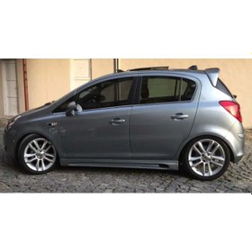 Resim Opel Corsa D Rieger Yan Marşpiyel Seti Mat Siyah 2006 -2014 