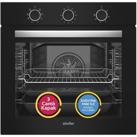 Resim Simfer SB8220 - T3500 - SD8703 QS Mekanik Siyah 3'lü Ankastre Set 