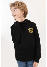 Resim Brz Kids Baskılı Erkek Çocuk Sweatshirt Hoodie-siyah Siyah 