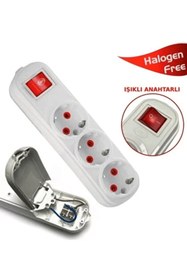 Resim Ars 2 Adet 3`Lü Anahtarlı Topraklı Grup Priz | Kablosuz | 
