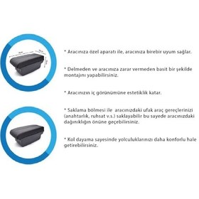 Resim Renault Captur 2017-2022 Delmesiz Vidasız Kol Dayama Kolçak 