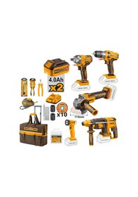 Resim Ingco K-ING-CKLI2019SET-NET Li-ion Akülü 5 Li Kombo Set + 30 Parça Alet Seti 