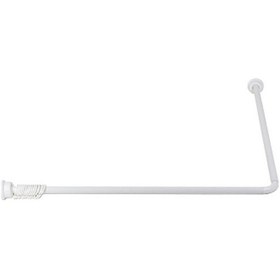 Resim Metal Köşe Banyo Duş Perde Borusu Askılığı Boru/ 90x90x90& 180x90 Beyaz 