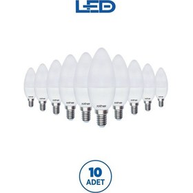 Resim Rtl02111-10 Rother Led Mum Avize Ampul 6w E14 470 Lümen 4500k Gün Işığı Enerji Tasarruflu Ampul 10 A 