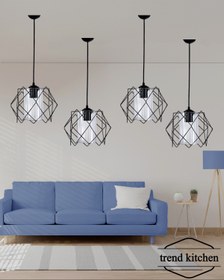 Resim Trend Kitchen 4 Adet Silvano Koza Prizma Sarkıt Salon, Mutfak, Çocuk Odası, Koridor Avize 