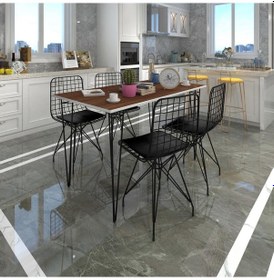 Resim Knsz masa sandalye takımı hem75mazlum cvzsyh 130*070 4 sandalye syhsyh 