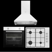 Resim Arçelik Klasik Beyaz (afm 130 B - Omd D 611 Eb - P 27 Yb) Metal Ankastre Set 