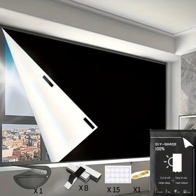 Resim Yatak Odası ve Yurt Odası için Taşınabilir Karartma Perdesi - Matkap Gerektirmez, Seyahat Dostu, Güneş Koruması, Çoklu Oda Türleri İçin Uygun, Polyester Kumaş, Uzay Temalı, Yatak Odası Karartma Perdeleri 