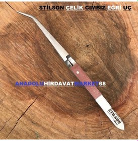 Resim Stilson Cimbiz Eğri Uçlu Çelik Cimbiz 160 Mm Ahşap Sapli 1 Kalite 