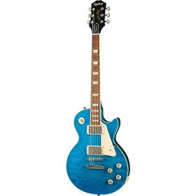 Resim Epiphone Les Paul Standard '60s Quilt Top Limited Edition Elektro Gitar (Translucent Blue) 