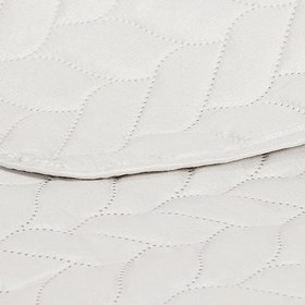 Resim Taç Glory Örgü Desenli%100 Polyester Yatak Örtüsü Seti, Taş, Tek Kişilik 
